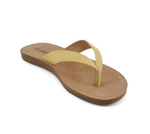 Image of Soda Shoes Women Flip Flops Basic Plain Slippers Thongs Sandals Strap Casual Beach Ella-S