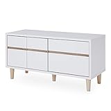 LOWYA ロウヤ テレビ台 おしゃれ ツートン 扉付き木目調 ナチュラル 木製 ローボード 幅90cm