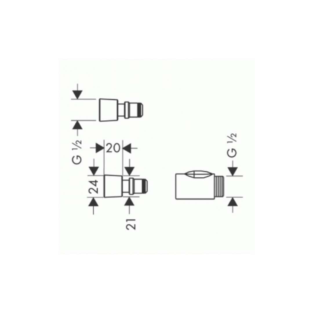 hansgrohe Szybkozłączka czarny, 28346000