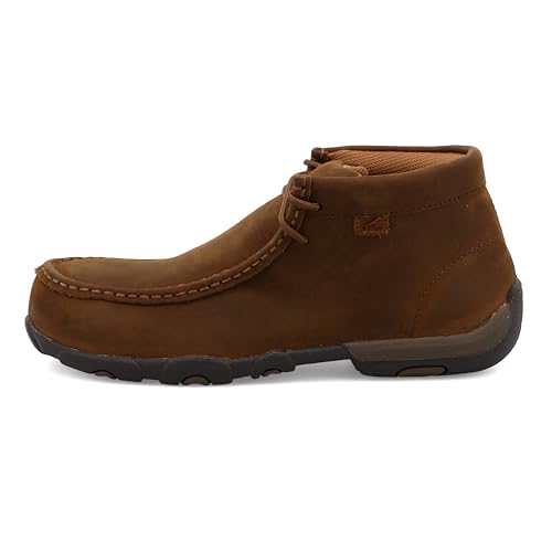 Image of Twisted X Women's Steel Toe Chukka Driving Moc, Distressed Saddle, 8.5 W