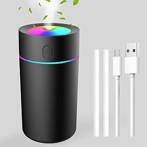 Portable Mini Humidifier with 7-color Lights Cover