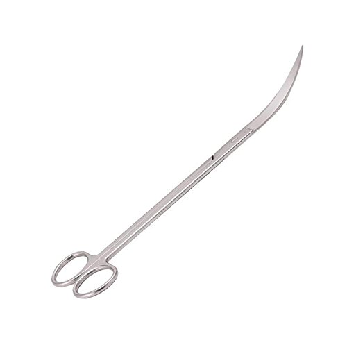Faneli 25 cm Acier Inoxydable Ciseaux à Pointe Courbe Réservoir d'aquarium, Acier Inoxydable Réservoir Plante d'eau Pince Ciseaux Outil pour Plantes...