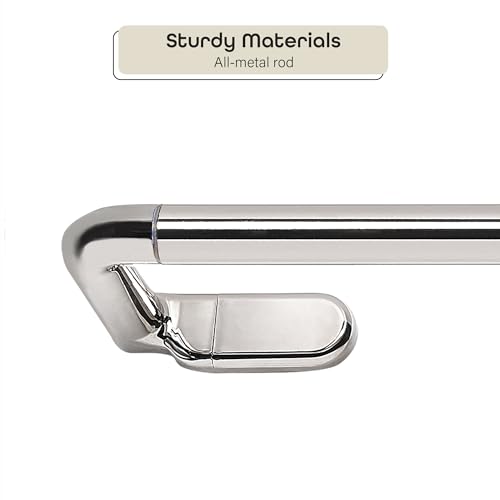 Image of Innovative Dylan Wrap Around Window Curtain Rod - 1 /2 inch Rod Diameter Fits Windows Size 36 inch - 66 inch - Stainless Steel Heavy Duty Drapery Rods for Bedroom, Living Room, Kitchen & Bathroom