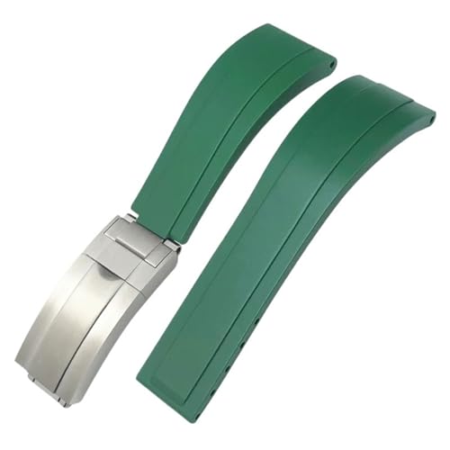 Bracelet caoutchouc 20mm compatible Rolex Submariner étanche vert