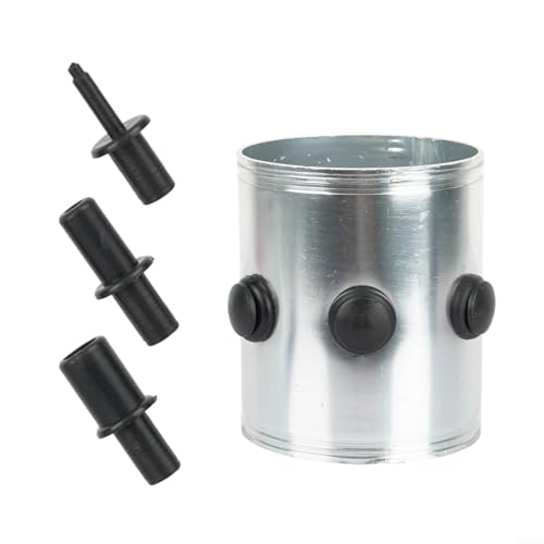 Image of ZiStarlilife 1-Pack 3" OD Aluminum Connector Pipe with 3-Port Flange for Cold Air Intake Vacuum Hose, Smooth Finish 6061 Alloy Silver Car Engine System Custom Build