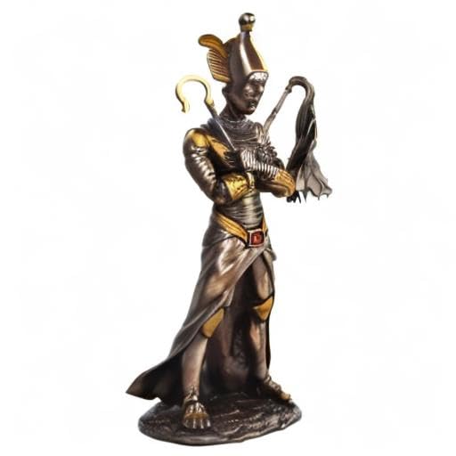 Estatua de Osiris egipcio de bronce de 11 pulgadas miniatura 2