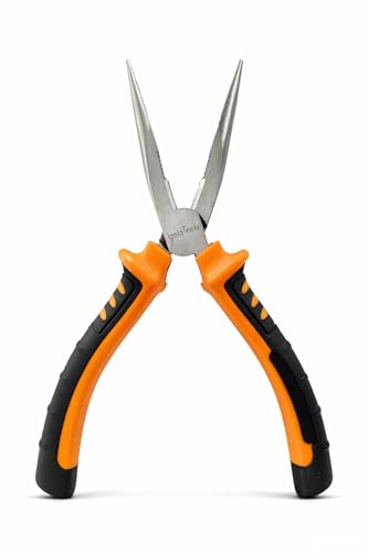 GOLDTOOLS Professionelle Spitzzange, 200 mm, aus Chrom-Vanadium-Stahl, ergonomischer Griff aus 2 Maâ€¦ – Vignette