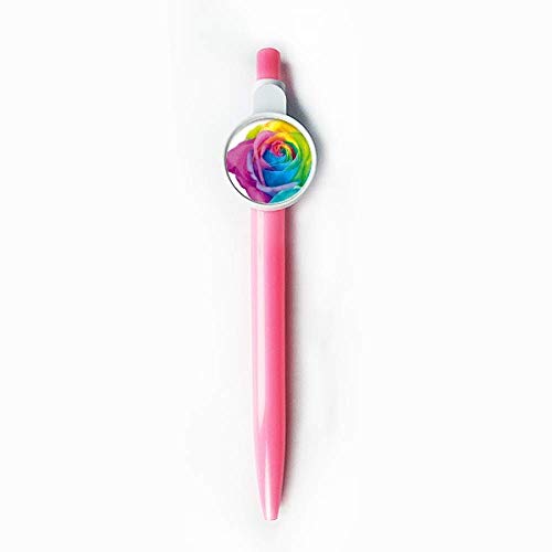 Stylo à bille arc-en-ciel LGBT rétractable à encre bleue pour le bureau