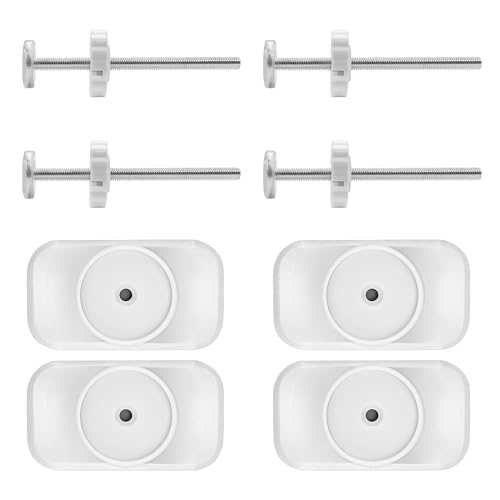 8pcs Baby Gate Extension Rods Kit 4 Dog Gate Wall Protector with 4 Pet Stair Gate M8 Screws Toddler Gates Threaded Spindle Rods for Protecting Baby Pet