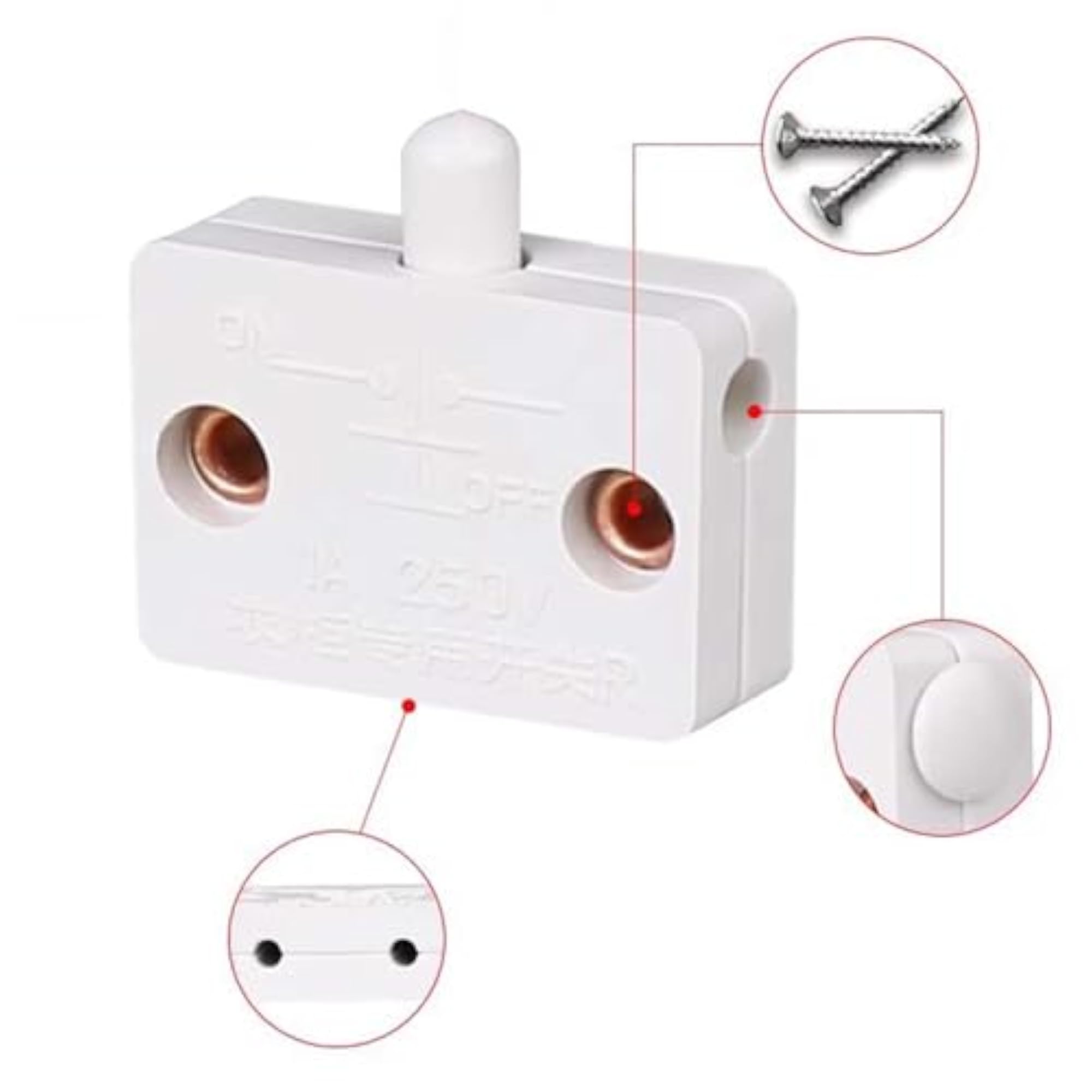 4 Pieces Cabinet Door Touch Switch Set