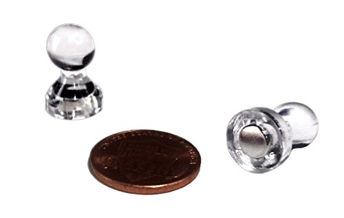 24 Clear Magnetic Push Pins - Perfect Magnets For Fridge, Calendars, Whiteboards, And Maps #TOP3