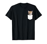 Funny Pocket Patch Badge Cute Cat Kitty Meme T-Shirt