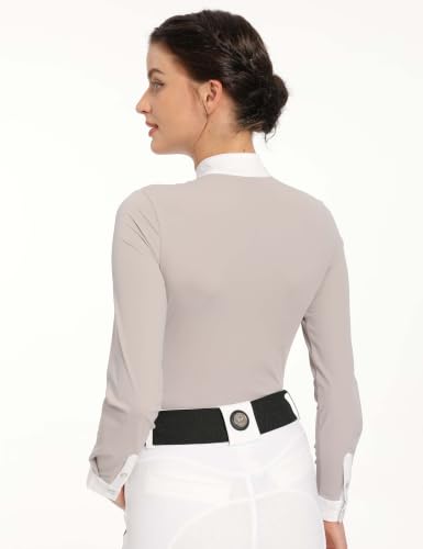 Chemise d'équitation plissée blanche à manches longues Harrison Howard brodée