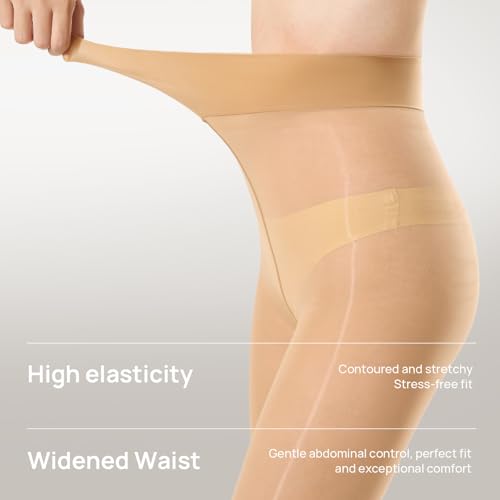 MANZI Women's Shiny Pantyhose Sheer Shimmer Tights High Waist Oil Shimmery Ultra Silky Nylons Pantyhose4