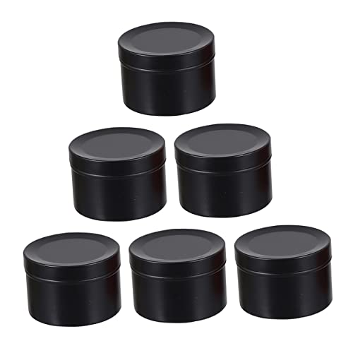 Holibanna 6pcs Aluminum Candle Containers for Facial Cream Travel Storage Jars for Ointments Jewelry and Items Lightweight and for Crafting and Organizing