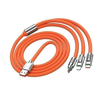 Image of THE BATTERY STORE Original 3 in 1 USB Charging Cable, Heavy Duty Fast Charging Cable Cord with Type C /Micro, Multi Cable Silicone USB Charging Cable for iPhone /Ipad /Tablets /Samsung /OnePlus (BB30)