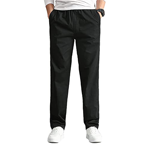 WZIKAI Mens Cargo Pants,Elastic Waist Sweatpants for Men Casual Long Trousers Light Jogger Pants2