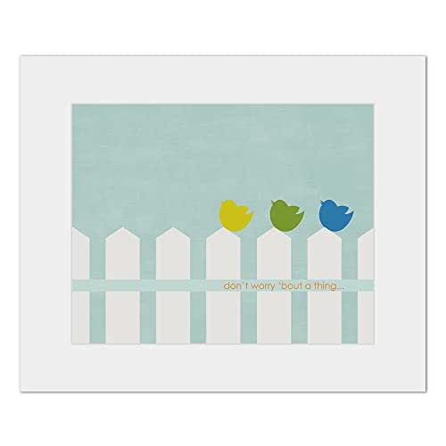 Three Little BIrds modern wall art prints music poster