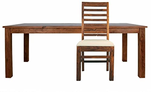 Image of APRODZ Solid Sheesham Wood Dining Table Set of 8 Seater Dinner Dinning Table with 8 Chair for Dining Furniture for Living Room Home Hotel Office Self Assembly (Teak Finish)