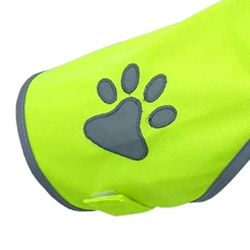 Hund reflektierende Weste hohe Sichtweite Nacht Sicherheitswesten Haustier Jacke Kleidung Fluoreszierende grüne S