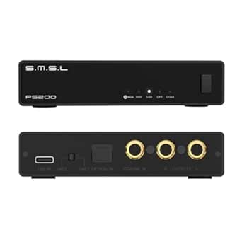 SMSL PS200PRO ES9039Q2M HiFi DAC, DSD512 PCM 32Bit/768kHz Digital to Analog Audio Converter, USB/Optical/Coaxial to Stereo RCA Output, MQA/MQA-CD Audio DAC for PC/Phone/PS5/Switch/Amp