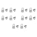 Diary Padlocks heyous 10pcs Metal Archaize Padlocks Key Lock with Key for Wooden Boxes Jewelry Box Storage Box Lockable Diary Book, Silver
