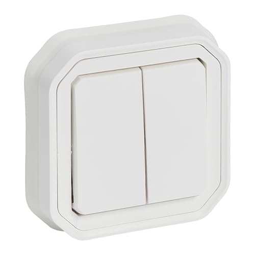 LEGRAND, Plexo New 069855L Cache pour double interrupteur va-et-vient pour pièces humides, produit convertible, 3 en 1, 10 A, 250 V, IP55 - IK07, coul