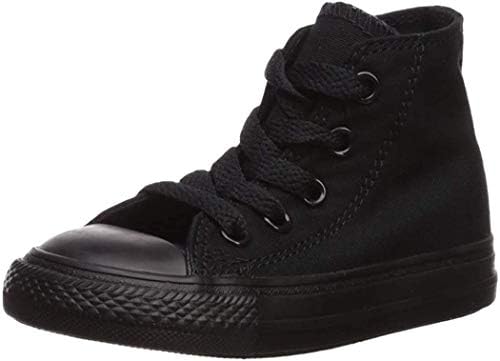 Converse Kids' Chuck Taylor All Star Canvas High Top Sneaker, Black Monochrome, 4 M US Toddler | Image 5
