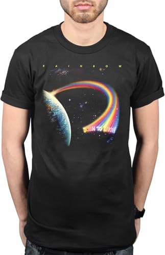 Rainbow Down to Earth T-Shirt English Rock Band Ritchie Blackmore Mens