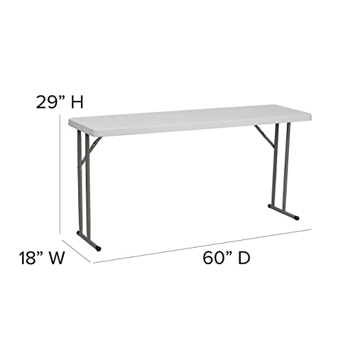 Flash Furniture Kathryn 5-Foot Granite White Plastic Folding Training Table #TOP2