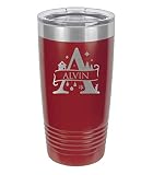 Christmas Personalized Name Tumbler, Laser Engraved Coffee Mug Gift Idea, Insulated Hot and Cold Dri