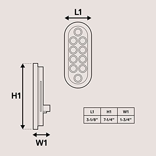 4 Red + 2 White 6" Oval Led Trailer Tail Light Kit [Dot Fmvss 108] [Grommets & Plugs Included] [Ip67 Waterproof] [Stop Brake Turn Reverse] Back Up Trailer Lights For Marine Boat Trailer Rv Truck #TOP5