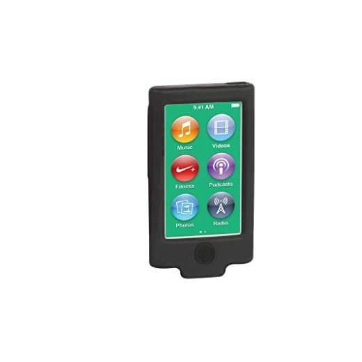 Silicone Case for iPod Nano 7th Generation, Black, Replacement Part from Complete TuneBand Package