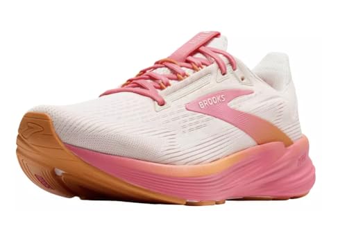 Brooks Damen Revel 8 Neutral Lauf- & Walkingschuh, Weiß/Rosa/Mandarine, 11