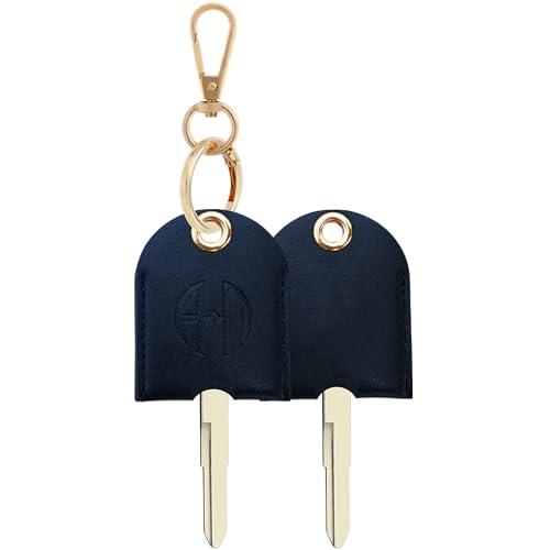 Image of Leather Keys Sleeve for Broken Car Key Loop Replacement, Keychain Cover Cute Protector and Holder for Men, Women