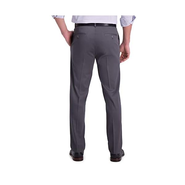 Haggar Men's Iron Free Premium Khaki, Straight Fit, Dark Grey, 36x32 - Image 4