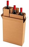 PrimeSaver Wine Shipping Box – 3 Bottle Corrugated Shipper with Honeycomb Insert – Eco-Friendly Recyclable Cardboard Packaging – Protective Mailing Boxes for Safe Wine Delivery
