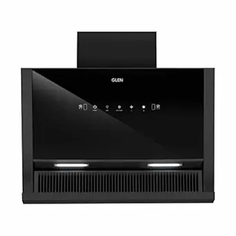 Glen 60 cm 1200 m3/hr Auto-Clean Filterless Kitchen Chimney Motion Sensor (NEO Black)