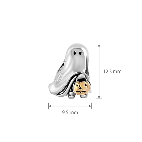 Spooky Ghost Charm Compatible with Pandora Charms Braceletss Women Haunted House Five Little Ghosts4