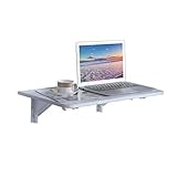 9 Plus Wall Mounted Floating Folding Table, Drop Leaf Dining Table Small Wooden Desk for Office Home Kitchen(23.6' 15.6' (LW)), White
