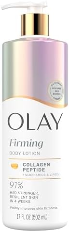 Olay Body Lotion for Women, Firming with Collagen Peptides Serum, Visibly Firmer Skin, 24hr Moisture & Hydration, Fast Absorbing Formula, Vitamin B3 Complex, For All Skin Types, 17 fl oz
