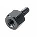 Emgo Universal Mirror Adapters - 10mm Male to 8mm Female/Black
