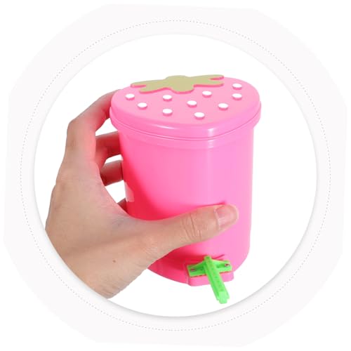 Caneca de Basura de Plástico con Forma de Fresa Rosa miniatura 7