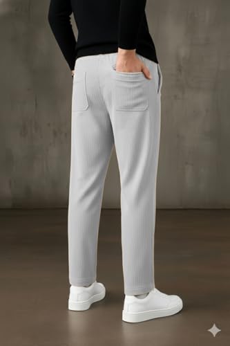 Image of INKKR Men's Comfortable Corduroy Pants | Relaxed Fit Stretch Casual Trousers