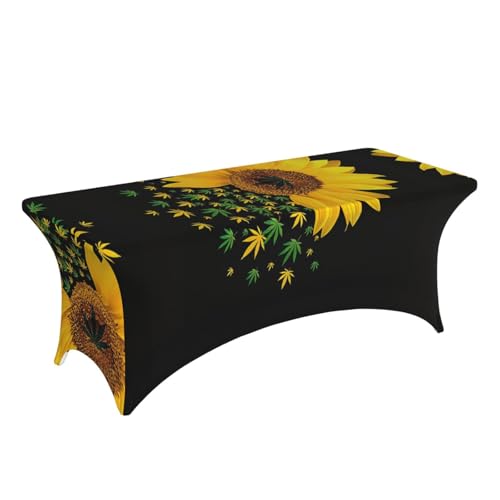 Nappe de table extensible élasthanne imprimé tournesols lavable