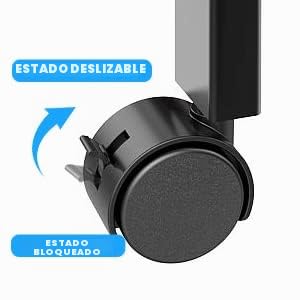 Miniatura 7 de Mesa De Cama Con Ruedas, Escritorio De Pie Móvil Con Bandeja Reclinable, Mesa Auxiliar De Cama Con Ruedas Bloqueable Con Altura Ajustable 61 95cm Para Sala De Estar, Oficina,Carga Máxima15 Kg