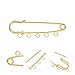 COHEALI Safety Pins with 5 Loops 10Pcs Gold Brooch Pins for DIY Crafts Jewelry Making Sewing Clothes Blankets Skirts Accessories