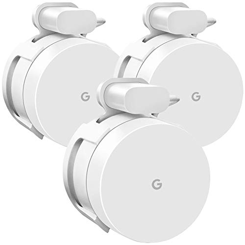 Google WiFi Wall Mount 3 Pack, WiFi Accessories for Google Mesh WiFi System and Google WiFi Router Without Messy Wires or Screws (White(3 Pack)) (Renewed)