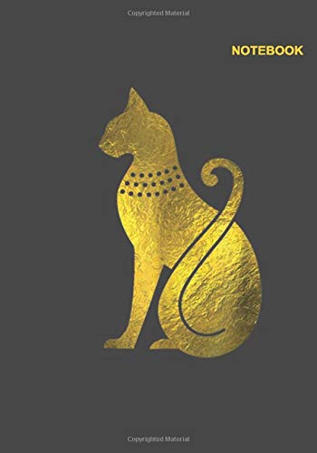 Notebook: Cat noir notebook, With Lined Pages, 7 x 10, 110 Pages, Ancient Egypt God Cat Notebook Cover.