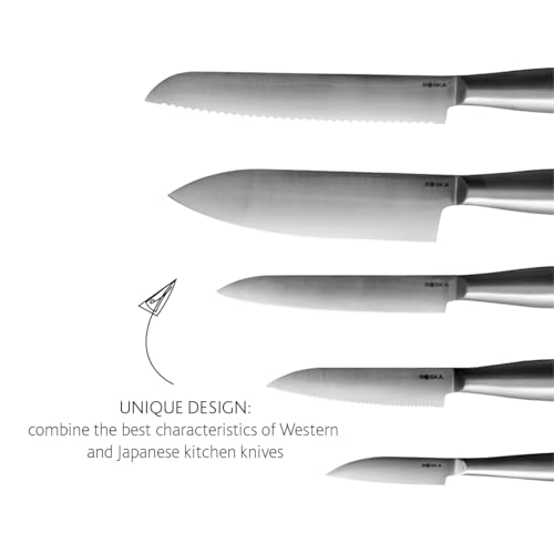 Image of BOSKA Kitchen Knife Sets Copenhagen 5 Piece Kitchen Knives for Chopping, Slicing Knife for Meat Cutting and Dicing Gourmet Food